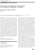 Cover page: Development and validation of a rapid method for the detection of latrunculol A in plasma