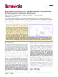 Cover page: High Anion Conductivity and Low Water Uptake of Phosphonium Containing Diblock Copolymer Membranes