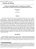 Cover page: California's 2014 Ballot Initiative Transparency Act (BITA) and its Impact on Public Involvement in the Ballot Initiative Process