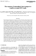 Cover page: The response of atmospheric heat transport to zonally averaged SST trends