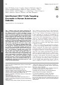 Cover page: Islet-Derived CD4 T Cells Targeting Proinsulin in Human Autoimmune Diabetes