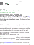 Cover page: Enhancing Knowledge Discovery from Cancer Genomics Data with Galaxy