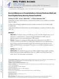 Cover page: Racial Differences in Hospitalizations of Dying Medicare–Medicaid Dually Eligible Nursing Home Residents