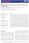 Cover page: Smoking affects gene expression in blood of patients with ischemic stroke.