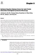 Cover page: Optimized Negative-Staining Protocol for Lipid–Protein Interactions Investigated by Electron Microscopy