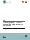 Cover page: Confronting Strange Stars with Compact-Star Observations and New Physics