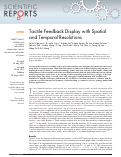 Cover page: Tactile Feedback Display with Spatial and Temporal Resolutions