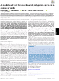 Cover page: A model and test for coordinated polygenic epistasis in complex traits