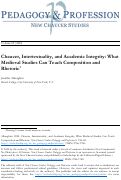 Cover page: Chaucer, Intertextuality, and Academic Integrity: What Medieval Studies Can Teach Composition and Rhetoric