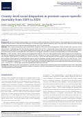 Cover page: County-level racial disparities in prostate cancer-specific mortality from 2005 to 2020.