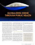 Cover page: Globalizing Iodine through Public Health