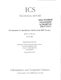Cover page: Development of a specification model of the EFR vocoder