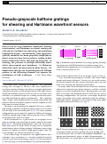 Cover page: Pseudo-gray-scale halftone gratings for shearing and Hartmann wavefront sensors.