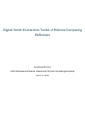 Cover page of Digital Health Humanities Toolkit: A Minimal Computing Reflection