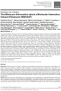 Cover page: The Minimum Information about a Molecular Interaction Causal Statement (MI2CAST)