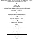 Cover page: Effects of Environmentally Relevant Secondhand Smoke, High-Fat Diet, and Their Co-Exposure on Cardiovascular Regulation in Mice