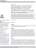 Cover page: Exploratory analysis of the potential for advanced diagnostic testing to reduce healthcare expenditures of patients hospitalized with meningitis or encephalitis.