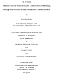 Cover page: On Inquiry: Human Concept Formation and Construction of Meaning through Library and Information Science Intermediation