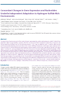 Cover page: Concordant changes in gene expression and nucleotides underlie independent adaptation to hydrogen-sulfide-rich environments