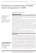 Cover page: Development and implementation of treadmill exercise testing protocols in COPD