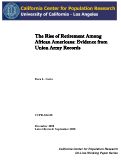 Cover page: The Rise of Retirement Among African Americans: Evidence From Union Army Records