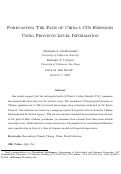 Cover page: Forecasting the Path of China's CO2 Emissions Using Province Level Information