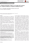 Cover page: A Resident-led Initiative Improves Screening and Treatment for Vitamin D Deficiency in Patients with Hip Fractures.