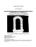 Cover page: WINDOW 6.2/THERM 6.2 Research Version User Manual