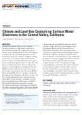 Cover page: Climate and Land-Use Controls on Surface Water Diversions in the Central Valley, California