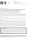 Cover page: US acculturation and poor sleep among an intergenerational cohort of adult Latinos in Sacramento, California.