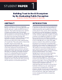 Cover page: Building Trust in the AI Ecosystem by Re-Evaluating Public Perception