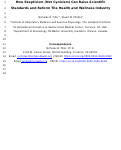 Cover page: How Skepticism (not Cynicism) Can Raise Scientific Standards and Reform the Health and Wellness Industry.