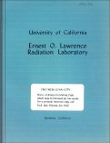 Cover page: THE EFFECT OF SHIELDING ON RADIATION PRODUCED BY THE 730-Mev SYNCHROCYCLOTRON AND THE 6.3-Gev PROTON SYNCHROTRON AT THE LAWRENCE RADIATION LABORATORY