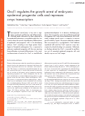 Cover page: Ovol1 regulates the growth arrest of embryonic epidermal progenitor cells and represses c-myc transcription