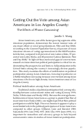 Cover page: Getting Out the Vote among Asian Americans in Los Angeles County: The Effects of Phone Canvassing
