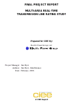 Cover page: Multi-Area Real-Time Transmission Line Rating Study