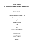 Cover page: Restoring Regulation: An Assessment of the Regulatory Process for Restoration Projects