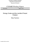 Cover page: Energy Codes and the Landlord-Tenant Problem