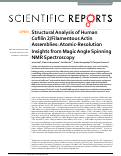 Cover page: Structural Analysis of Human Cofilin 2/Filamentous Actin Assemblies: Atomic-Resolution Insights from Magic Angle Spinning NMR Spectroscopy