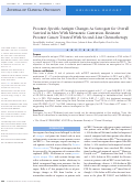 Cover page: Prostate-Specific Antigen Changes As Surrogate for Overall Survival in Men With Metastatic Castration-Resistant Prostate Cancer Treated With Second-Line Chemotherapy