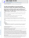 Cover page: The effect of bronchodilators on forced vital capacity measurement in patients with idiopathic pulmonary fibrosis