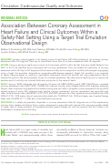 Cover page: Association Between Coronary Assessment in Heart Failure and Clinical Outcomes Within a Safety-Net Setting Using a Target Trial Emulation Observational Design
