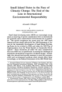 Cover page: Small Island States in the Face of Climatic Change: The End of the Line in International Environmental Responsibility