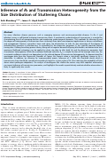 Cover page: Inference of R0 and Transmission Heterogeneity from the Size Distribution of Stuttering Chains