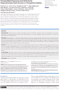 Cover page: Prenatal Metal Exposures and Child Social Responsiveness Scale Scores in 2 Prospective Studies