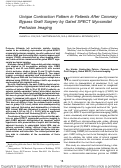 Cover page: Unique Contraction Pattern in Patients After Coronary Bypass Graft Surgery by Gated SPECT Myocardial Perfusion Imaging