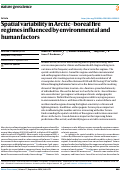 Cover page: Spatial variability in Arctic-boreal fire regimes influenced by environmental and human factors.