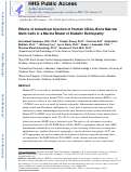 Cover page: Effects of intravitreal injection of human CD34+ bone marrow stem cells in a murine model of diabetic retinopathy