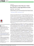 Cover page: A Polyubiquitin Chain Reaction: Parkin Recruitment to Damaged Mitochondria