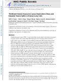 Cover page: Thirdhand smoke exposure causes replication stress and impaired transcription in human lung cells